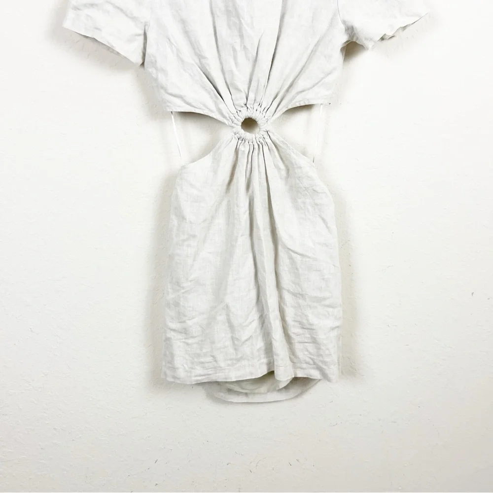 Staud Epona Ring Front Cut Out Linen Mini Dresss Size XS - Picture 5 of 9